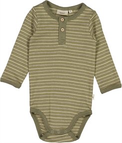 Wheat Placket Body LS - Heather green stripe